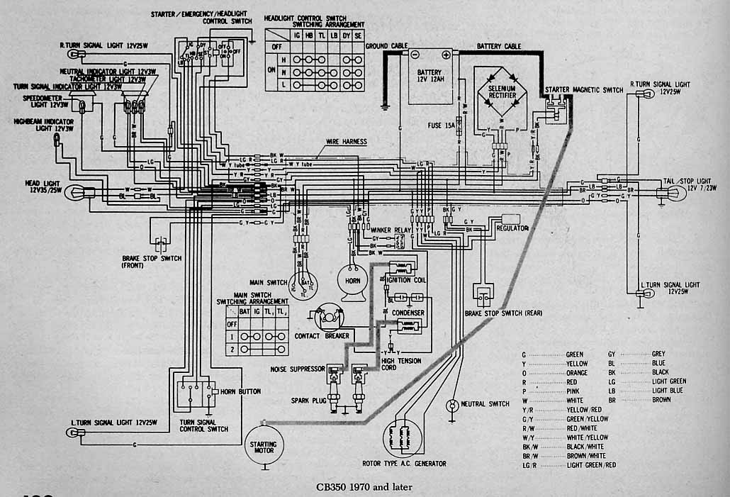 Honda CB350 - dc Classic Cycles gpz 750 wiring diagram 
